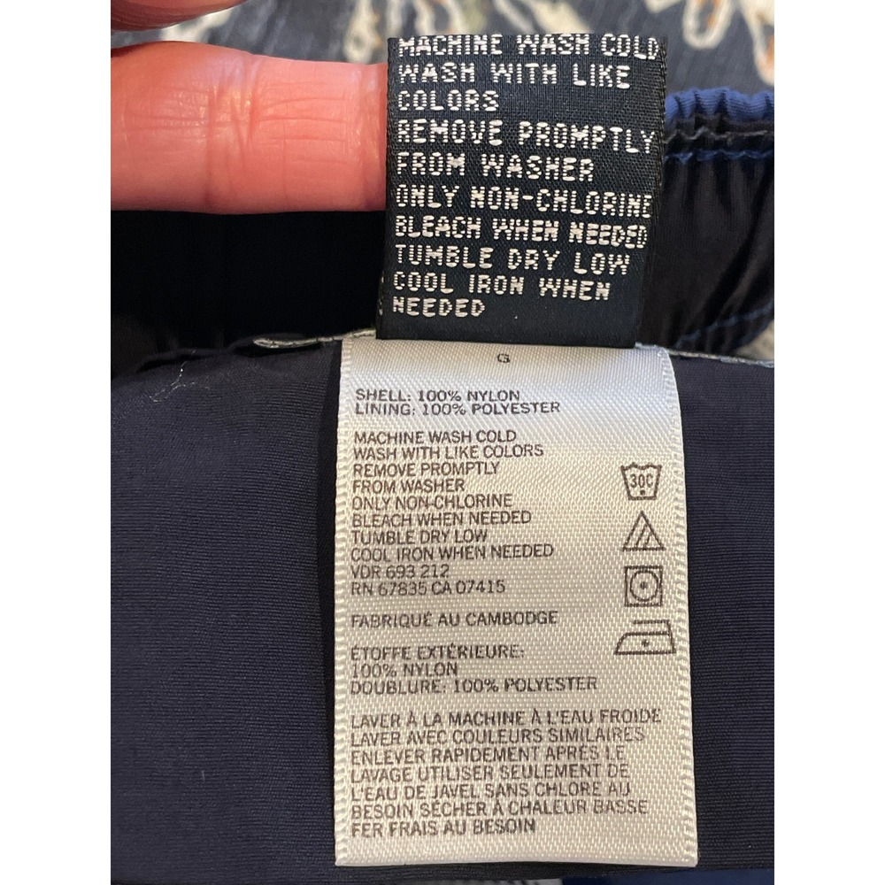 Nautica Mens Navy Blue‎ Mesh Lined Swim Trunks Shorts Large Embroidered Logo - Picture 7 of 11